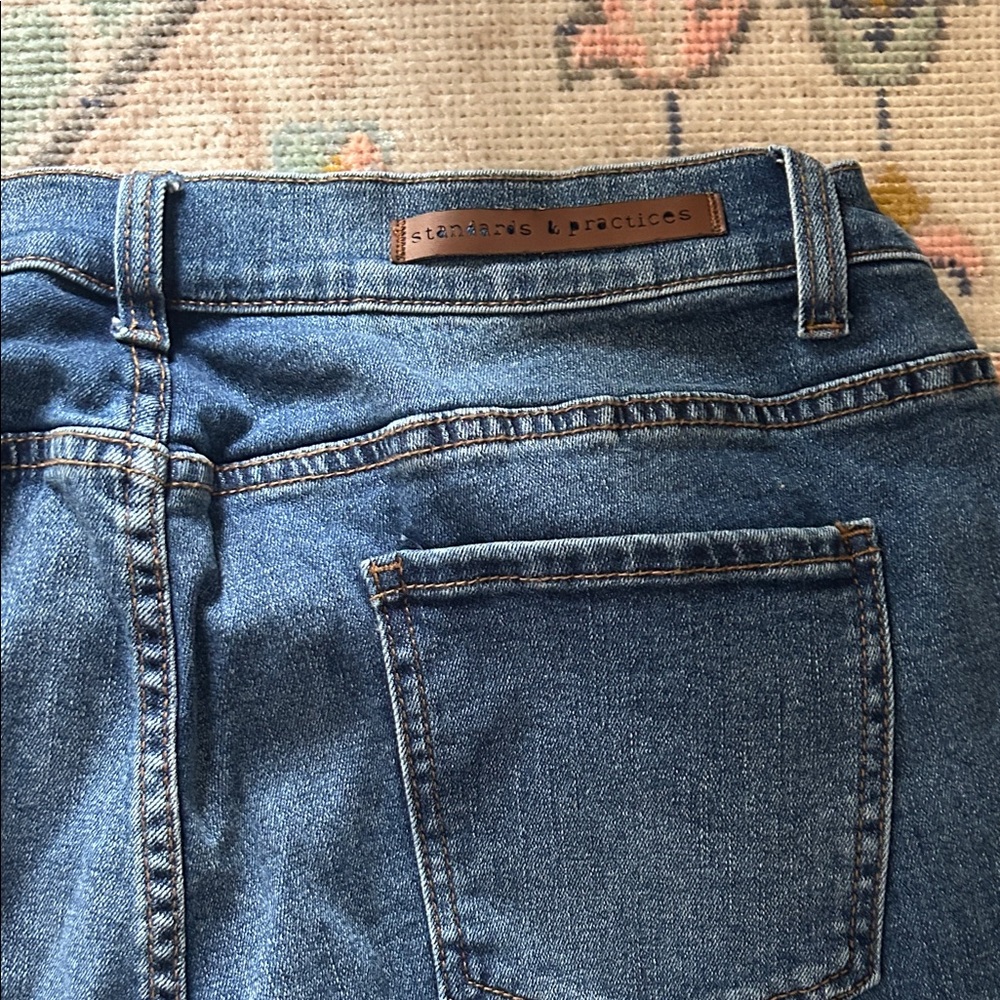 Standards & Practices Classic Wide Leg Blue Denim Jeans 18 - Picture 4 of 5